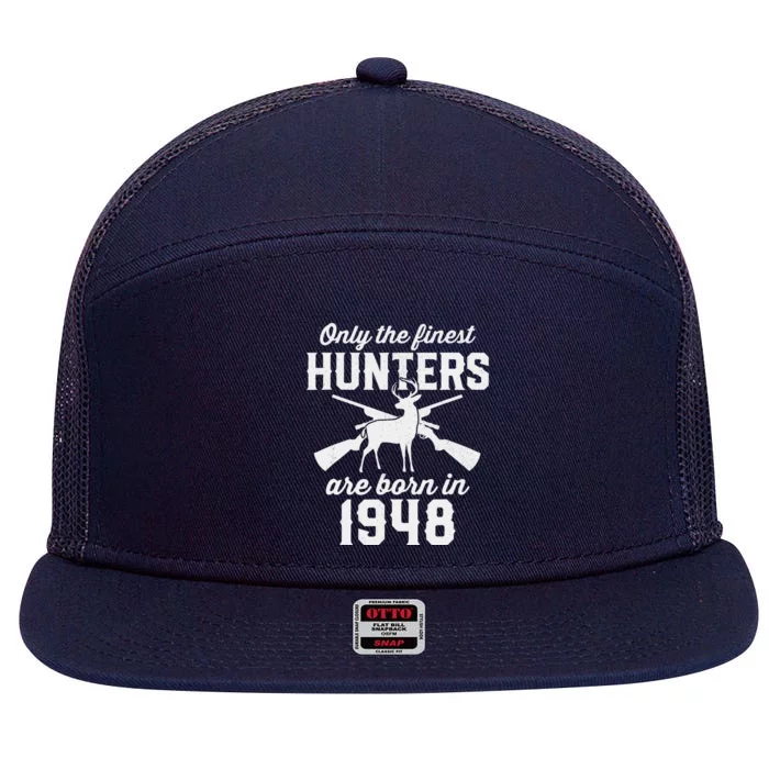 75 Year Old Deer Hunter: Hunting 1948 75th Birthday 7 Panel Mesh Trucker Snapback Hat