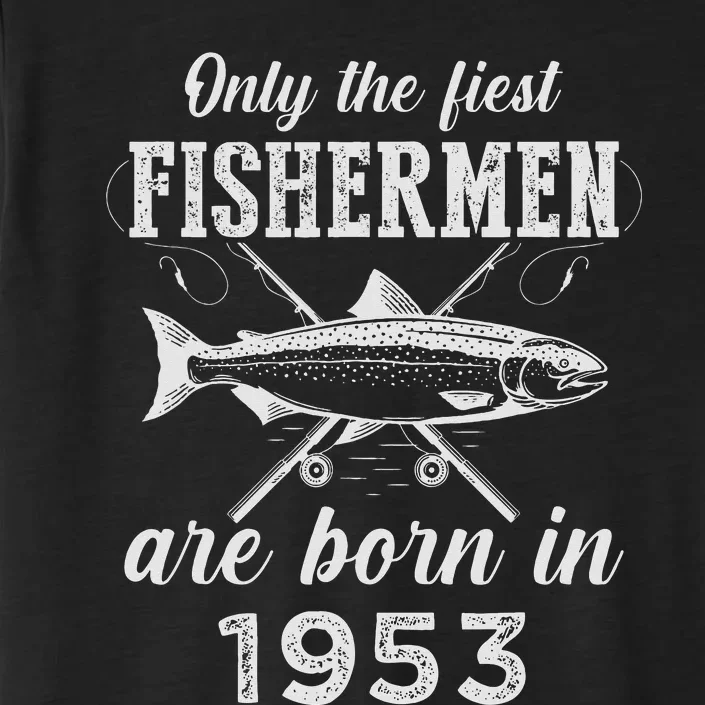 70 Years Old Seventy Grandpa Fish 70th Birthday Fishing ChromaSoft Performance T-Shirt