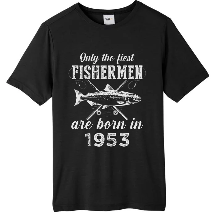 70 Years Old Seventy Grandpa Fish 70th Birthday Fishing ChromaSoft Performance T-Shirt