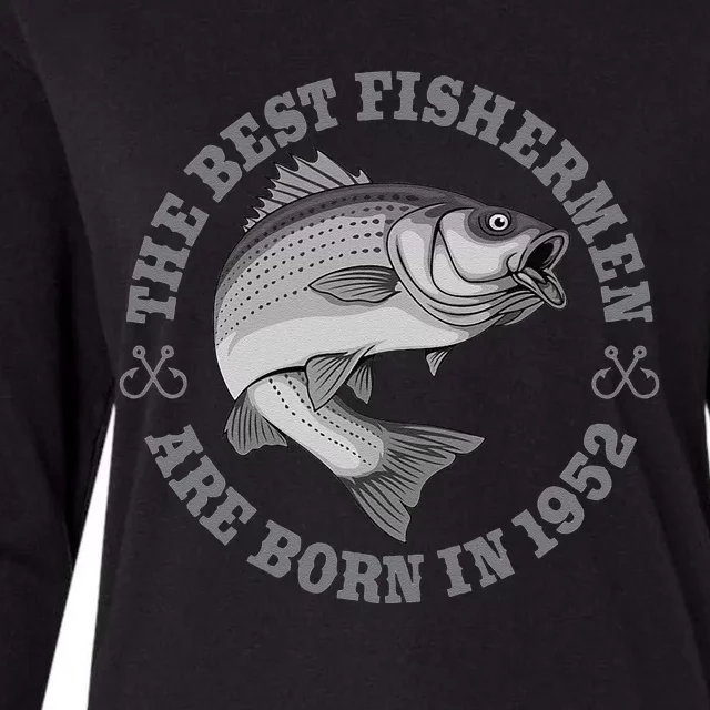 71 Year Old Fisherman Fishing 1952 71st Birthday Womens Cotton Relaxed Long Sleeve T-Shirt