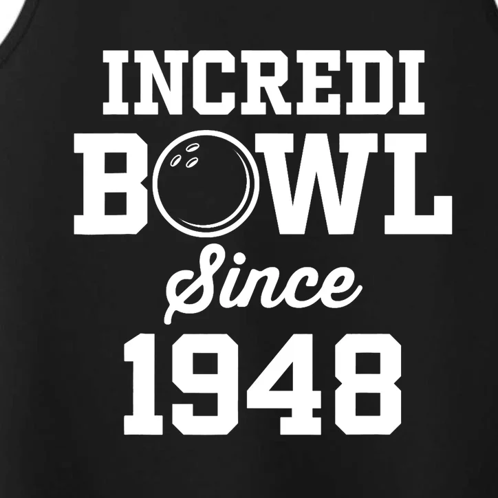 75 Year Old Bowler: Bowling 1948 75th Birthday Performance Tank