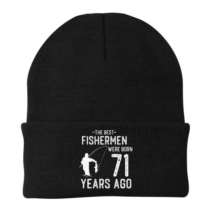 71 Year Old Fishing Fishermen Gifts For Birthday Knit Cap Winter Beanie