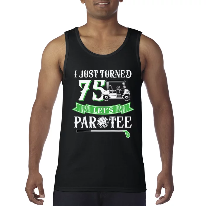 75 Years Old Happy 75th Birthday for Golfers Tank Top