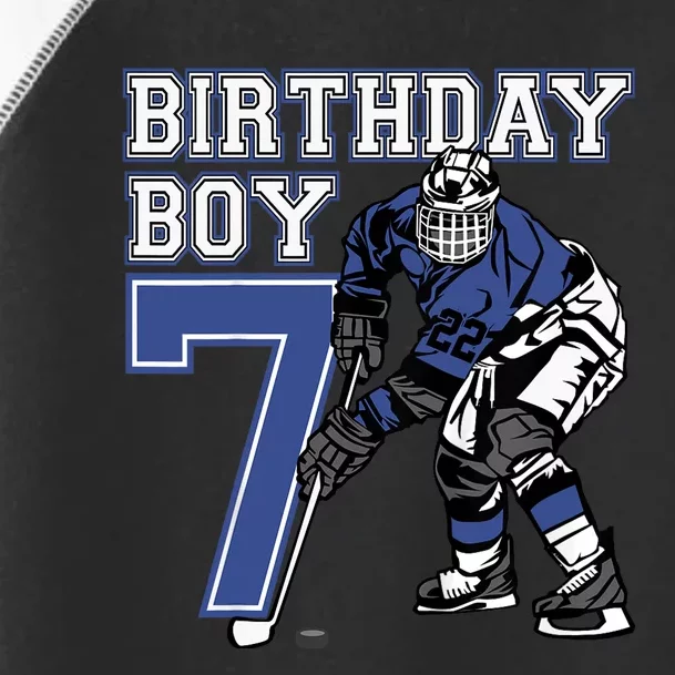 7 Year Old Ice Hockey Themed Birthday Party 7th Boy Gift Toddler Fine Jersey T-Shirt