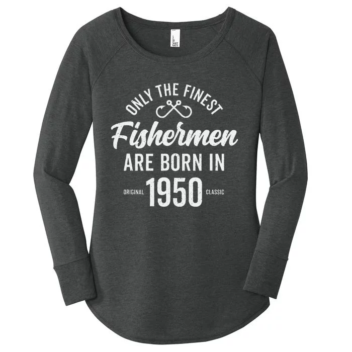 73 Year Old Fisherman Fishing 1950 73rd Birthday Gift Women's Perfect Tri Tunic Long Sleeve Shirt