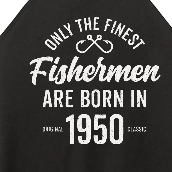 73 Year Old Fisherman Fishing 1950 73rd Birthday Gift Women’s Perfect Tri Rocker Tank