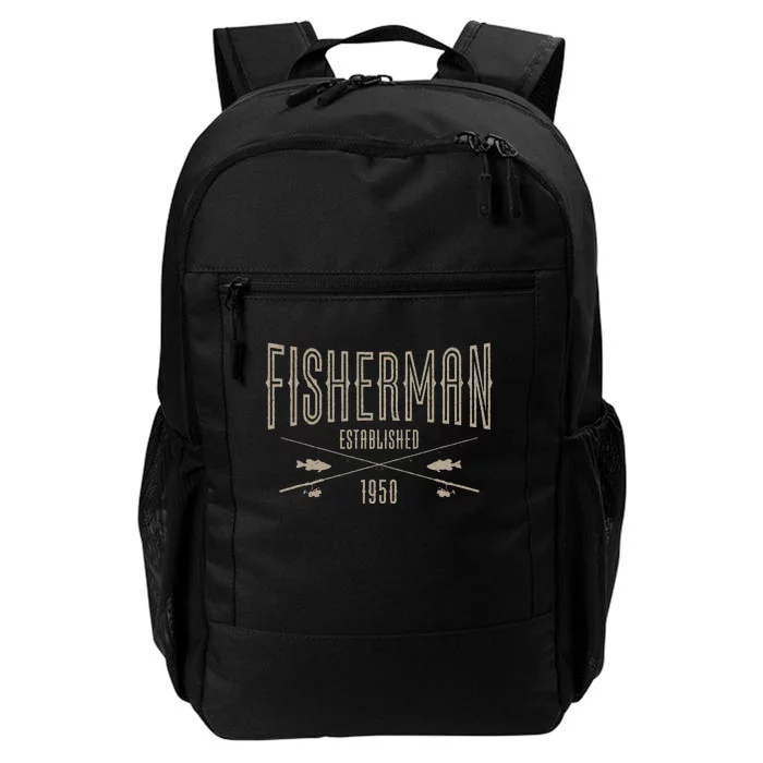 73 Year Old Fisherman Fishing 1950 73rd Birthday Daily Commute Backpack