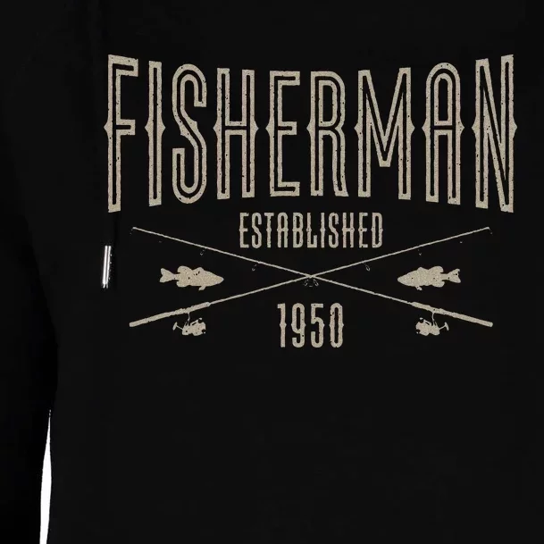 73 Year Old Fisherman Fishing 1950 73rd Birthday Womens Funnel Neck Pullover Hood