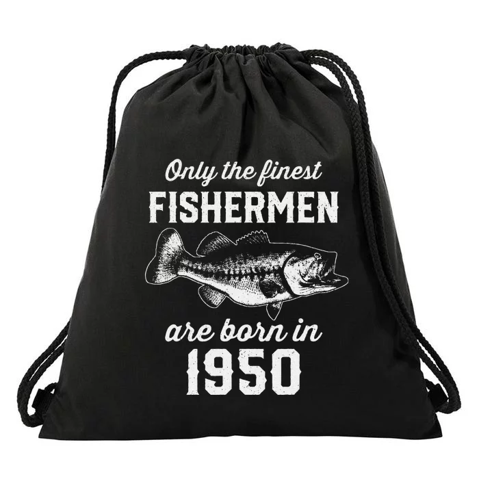 73 Year Old Fishing Fisherman 1950 73rd Birthday Drawstring Bag