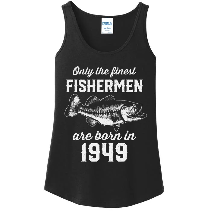 74 Year Old Fisherman Fishing 1949 74th Birthday Ladies Essential Tank