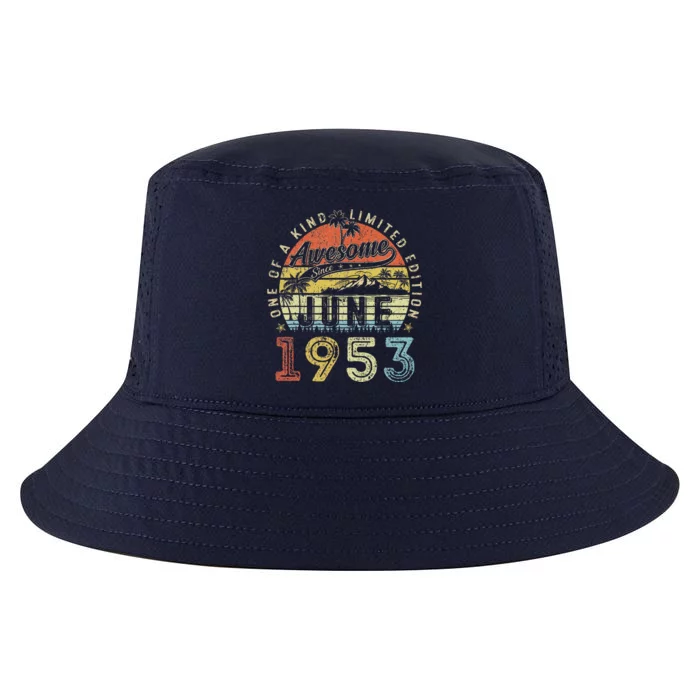 70 Year Old Awesome Since June 1953 70th Birthday (1) Cool Comfort Performance Bucket Hat