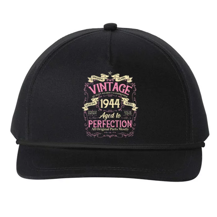 79 Years Old Vintage 79th Birthday Gifts For Women Mom 1944 Snapback Five-Panel Rope Hat