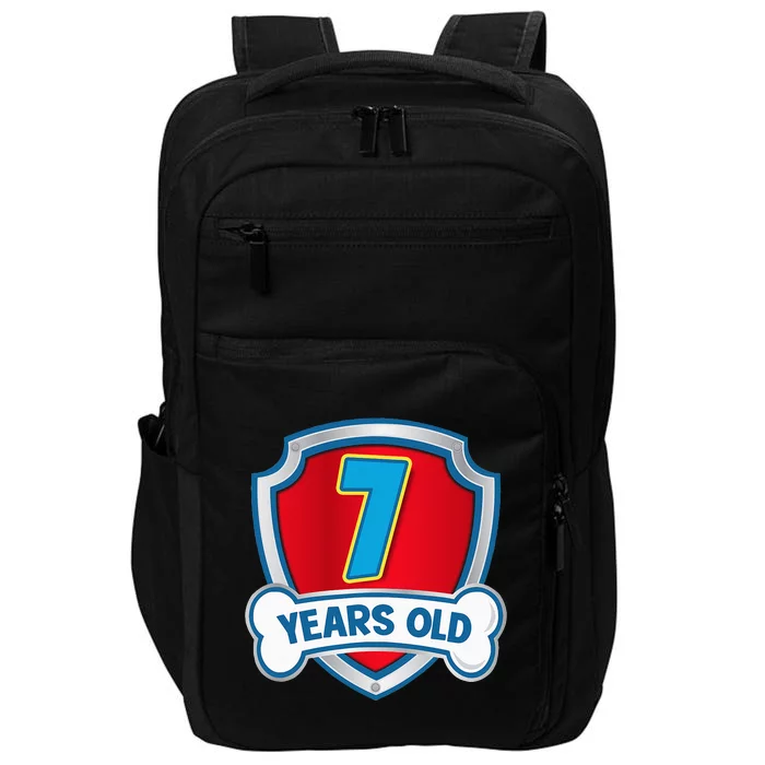 7 Year Old 7th Birthday Paw Themed Party Impact Tech Backpack