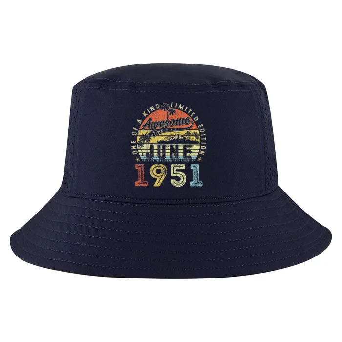 72 Year Old Awesome Since June 1951 72th Birthday Cool Comfort Performance Bucket Hat