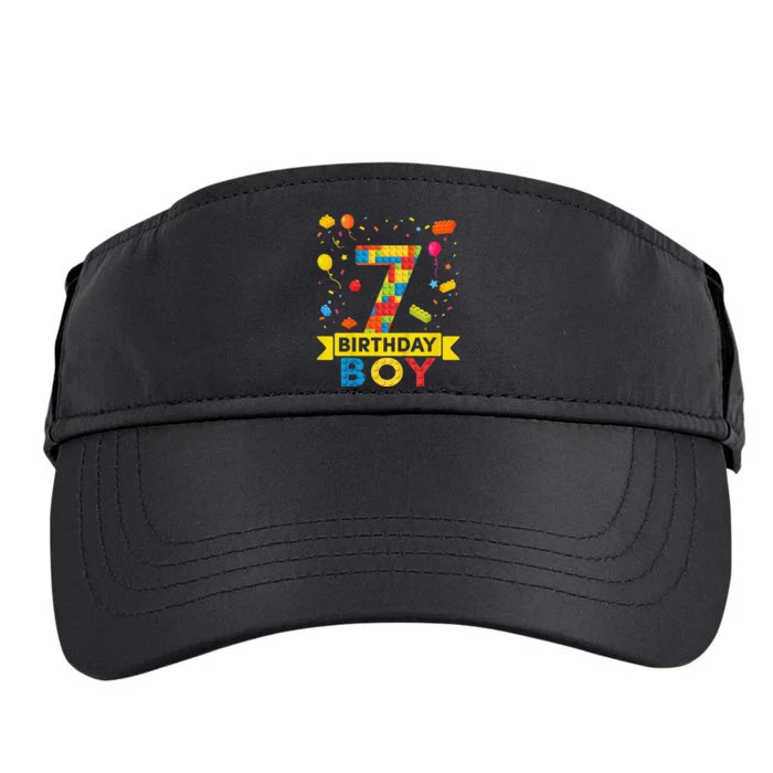 7 Year Old Building Blocks 7th Birthday Adult Drive Performance Visor