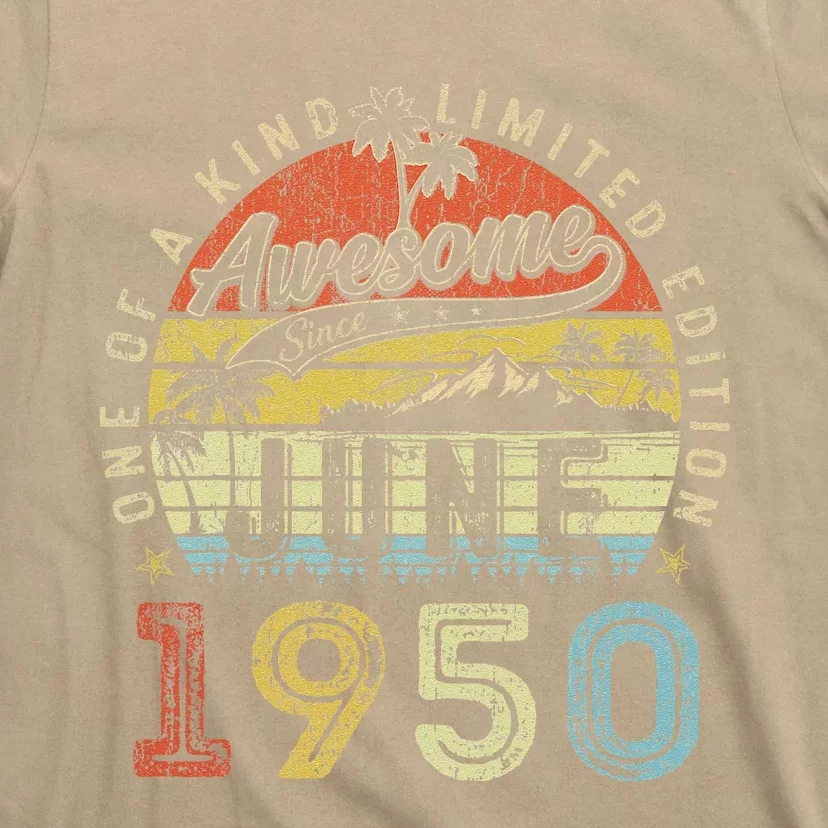 73 Year Old Awesome Since June 1950 73th Birthday T-Shirt