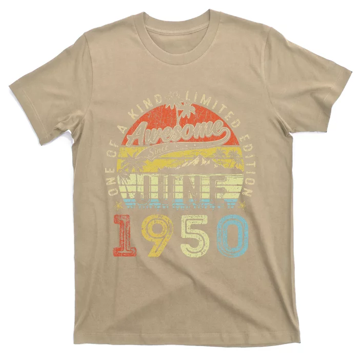 73 Year Old Awesome Since June 1950 73th Birthday T-Shirt