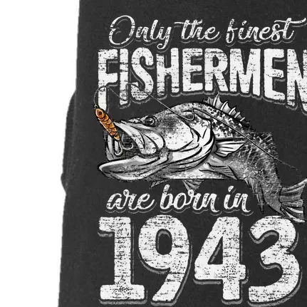 78 Years Old Fisherman Born In 1943 Fisherman 78th Birthday Doggie 3-End Fleece Hoodie