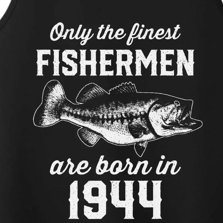 79 Year Old Fisherman Fishing 1944 79th Birthday Performance Tank