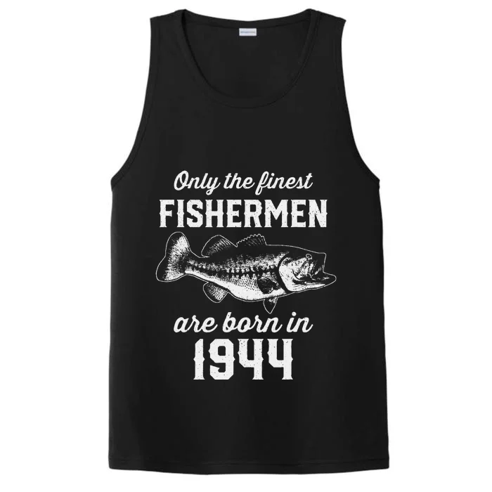 79 Year Old Fisherman Fishing 1944 79th Birthday Performance Tank