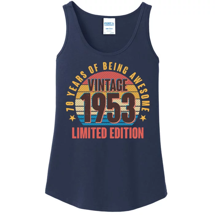 70 Years Of Being Awesome 1953 Limited Edition Vintage Retro Ladies Essential Tank