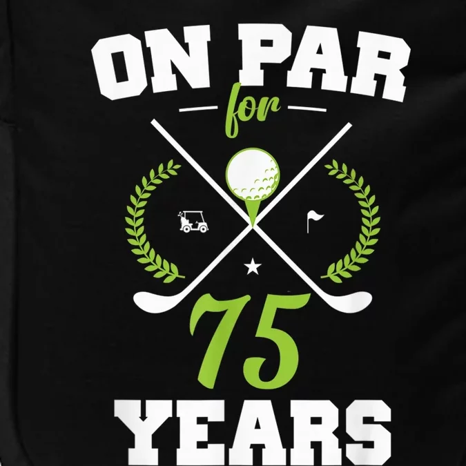 75 Years Old Happy 75th Birthday Present for Golfers Impact Tech Backpack