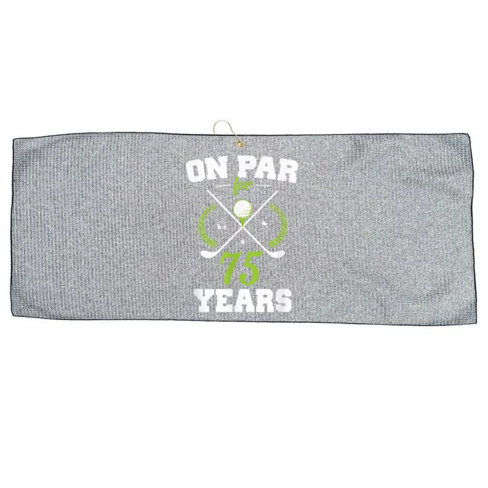 75 Years Old Happy 75th Birthday Present for Golfers Large Microfiber Waffle Golf Towel