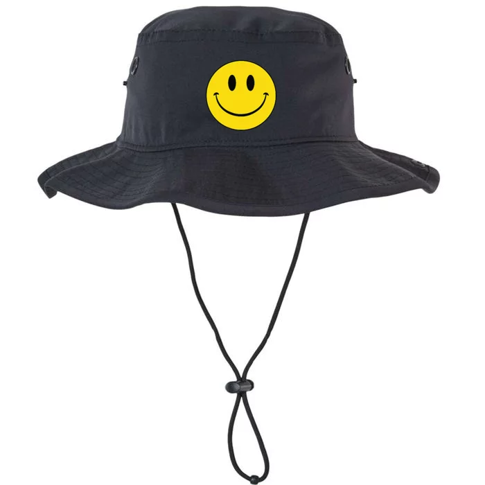 70s Yellow Smile Face Cute Happy Peace Smiling Face Legacy Cool Fit Booney Bucket Hat