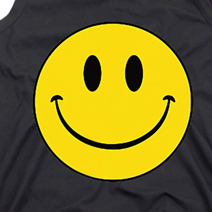 70s Yellow Smile Face Cute Happy Peace Smiling Face Tank Top