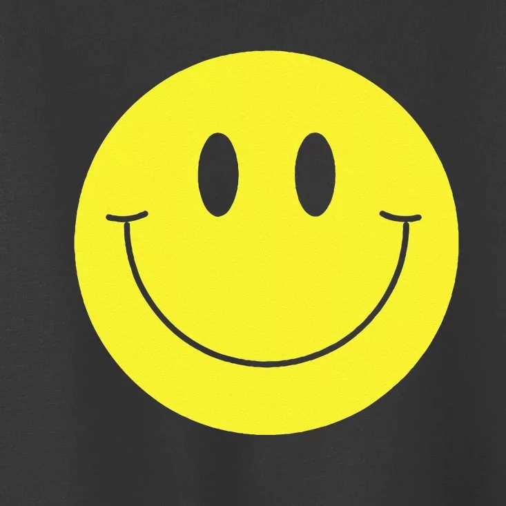 70s Yellow Smile Face Cute Happy Peace Smiling Face Toddler T-Shirt