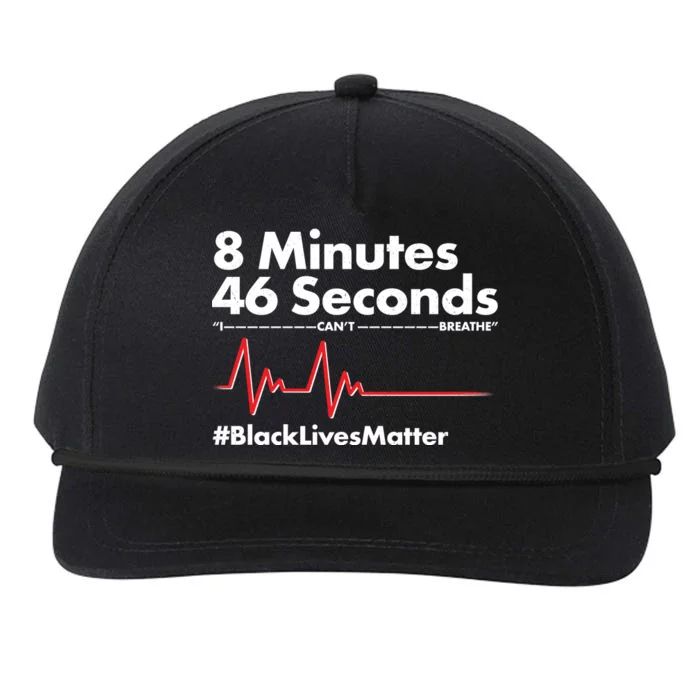 8 Mintues 46 Seconds I Can't Breathe #BLM Snapback Five-Panel Rope Hat