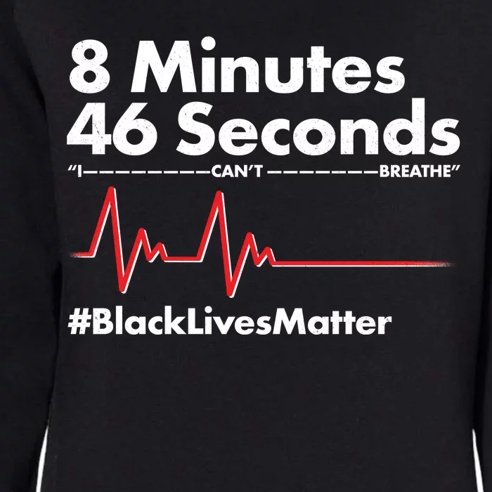 8 Mintues 46 Seconds I Can't Breathe #BLM Womens California Wash Sweatshirt