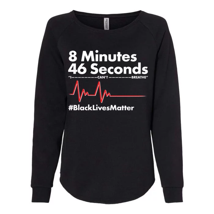 8 Mintues 46 Seconds I Can't Breathe #BLM Womens California Wash Sweatshirt