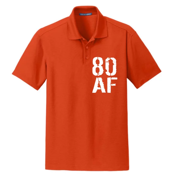 80 AF 80th Birthday Dry Zone Grid Performance Polo