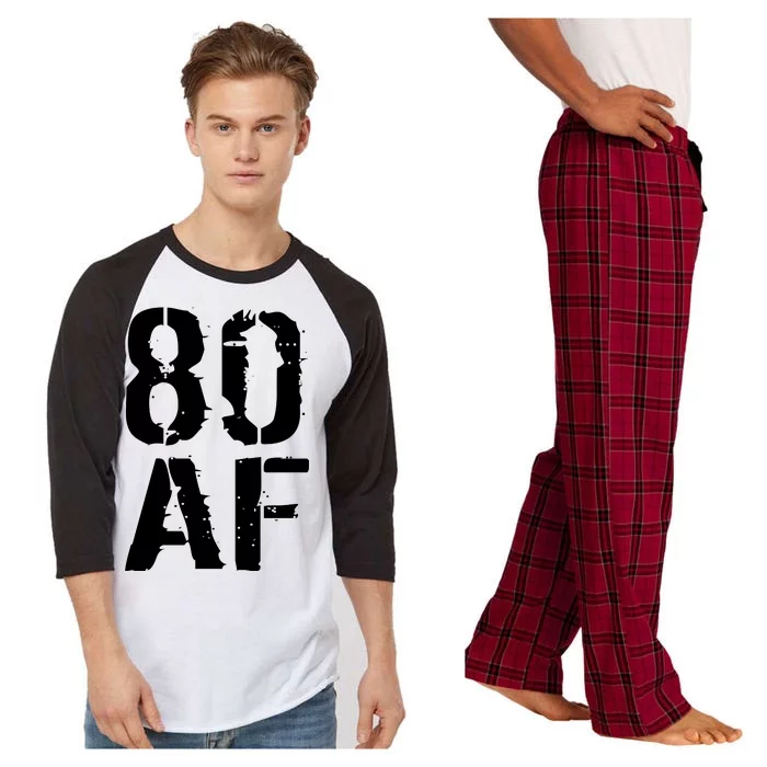 80 AF 80th Birthday Raglan Sleeve Pajama Set