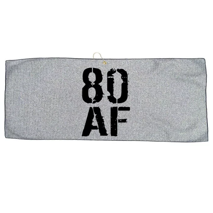 80 AF 80th Birthday Large Microfiber Waffle Golf Towel