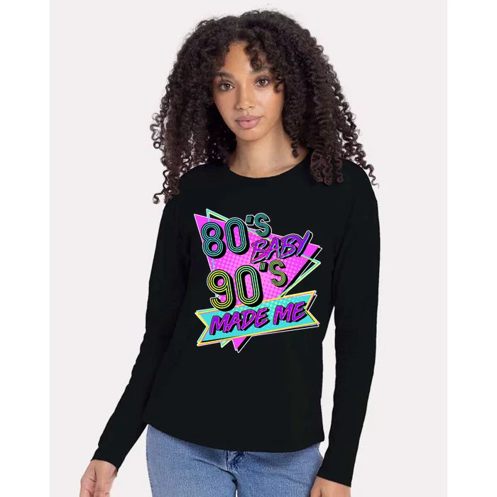 80's Baby 90's Made Me Womens Cotton Relaxed Long Sleeve T-Shirt