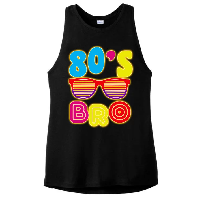 80's Bro Retro Shades Ladies Tri-Blend Wicking Tank