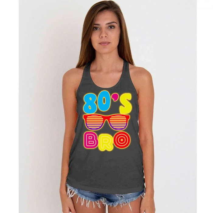 80's Bro Retro Shades Women's Knotted Racerback Tank