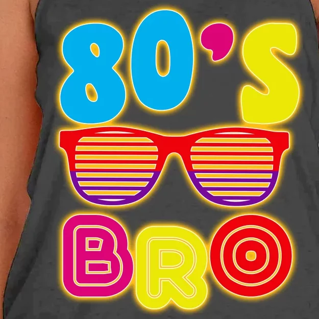 80's Bro Retro Shades Women's Knotted Racerback Tank