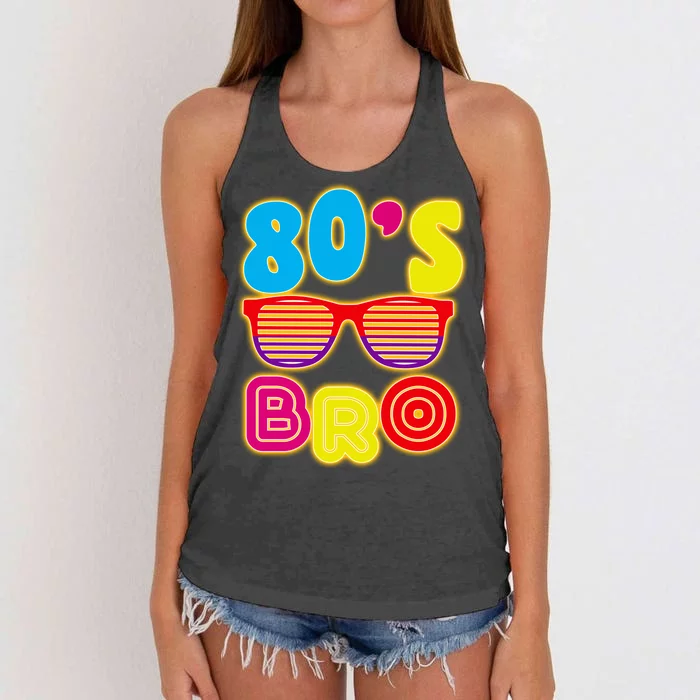 80's Bro Retro Shades Women's Knotted Racerback Tank