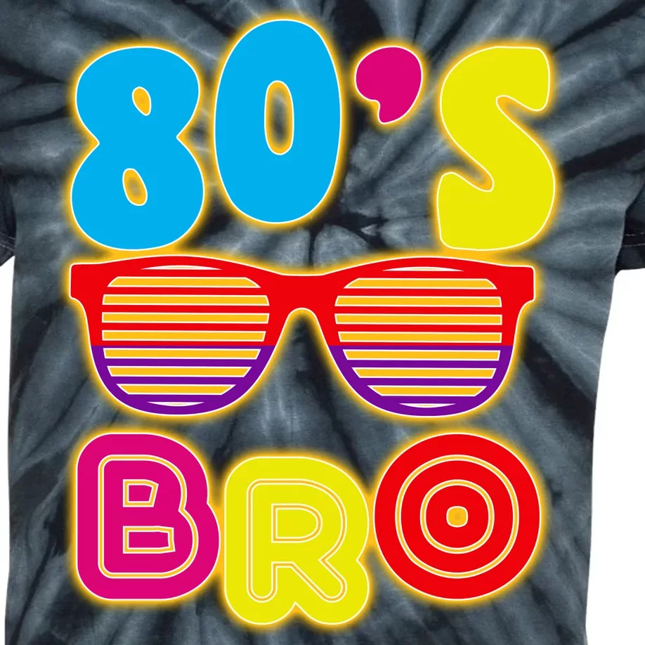 80's Bro Retro Shades Kids Tie-Dye T-Shirt