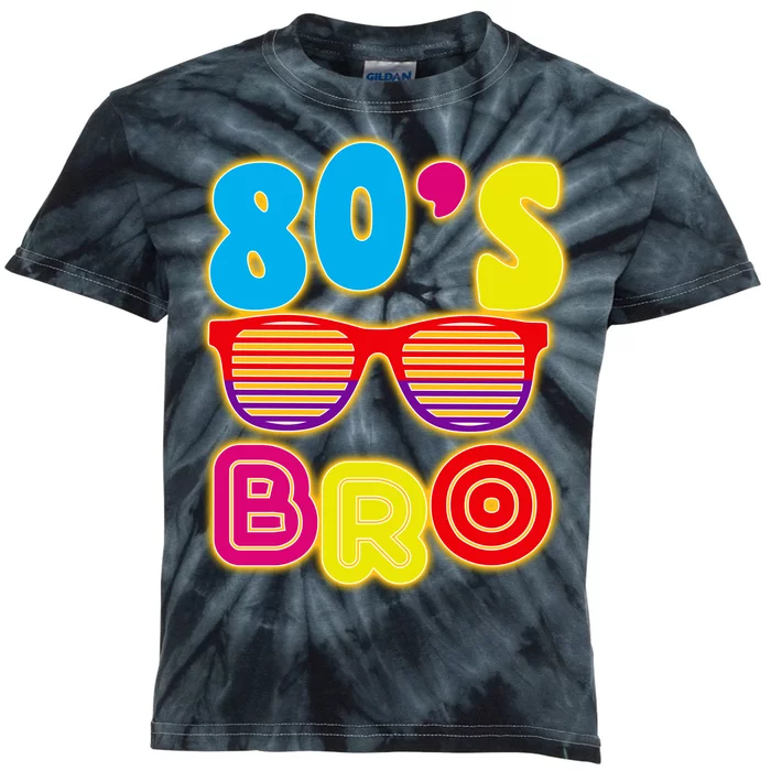 80's Bro Retro Shades Kids Tie-Dye T-Shirt