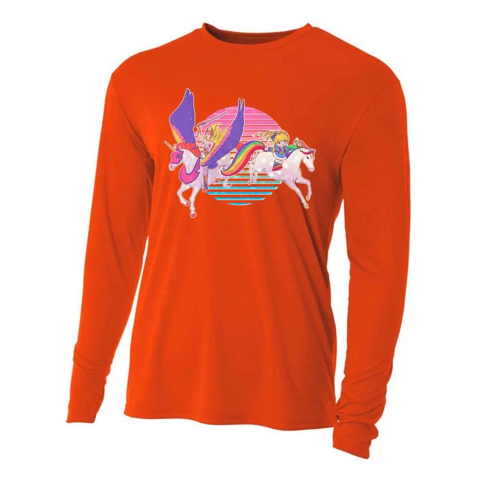 80's Girl Vintage Classic Cooling Performance Long Sleeve Crew