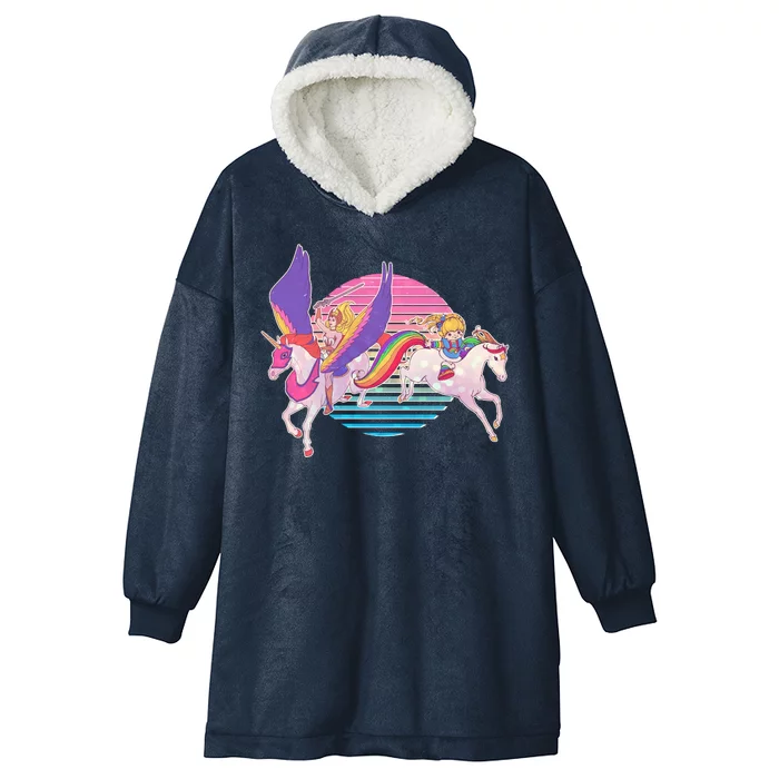 80's Girl Vintage Classic Hooded Wearable Blanket