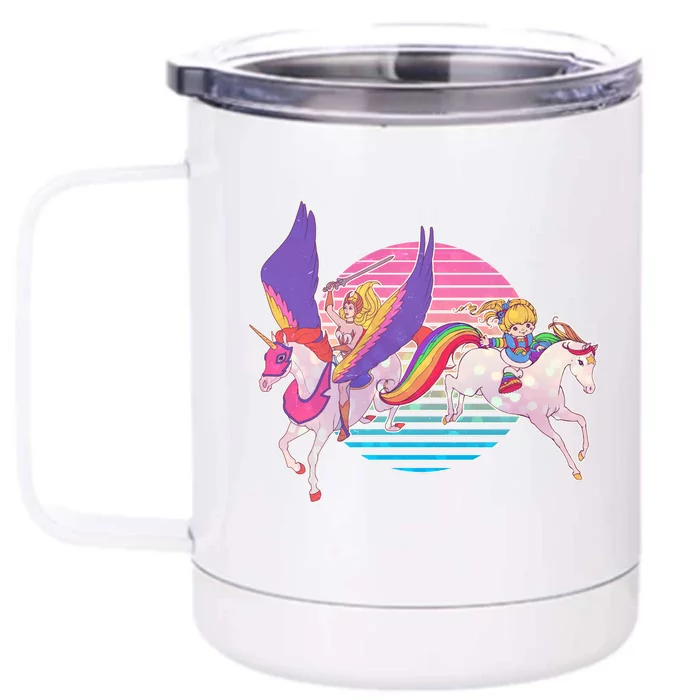 80's Girl Vintage Classic Front & Back 12oz Stainless Steel Tumbler Cup