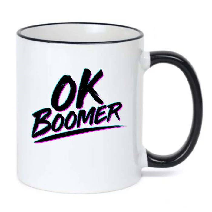 80's Retro Ok Boomer Black Color Changing Mug