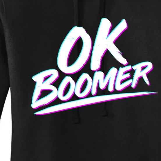 80's Retro Ok Boomer Women's Pullover Hoodie