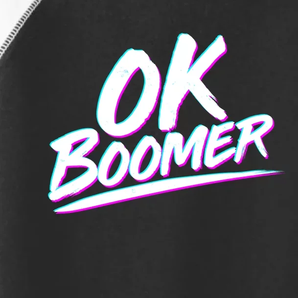 80's Retro Ok Boomer Toddler Fine Jersey T-Shirt