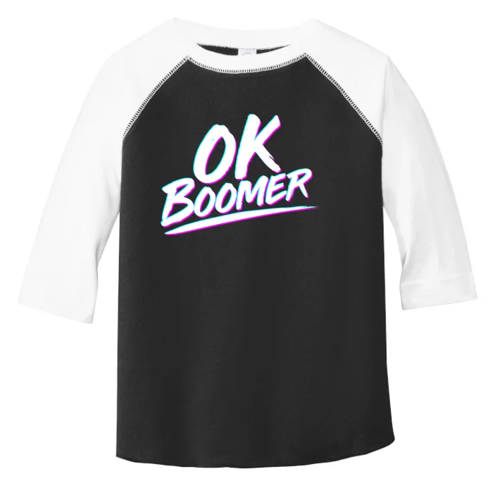 80's Retro Ok Boomer Toddler Fine Jersey T-Shirt